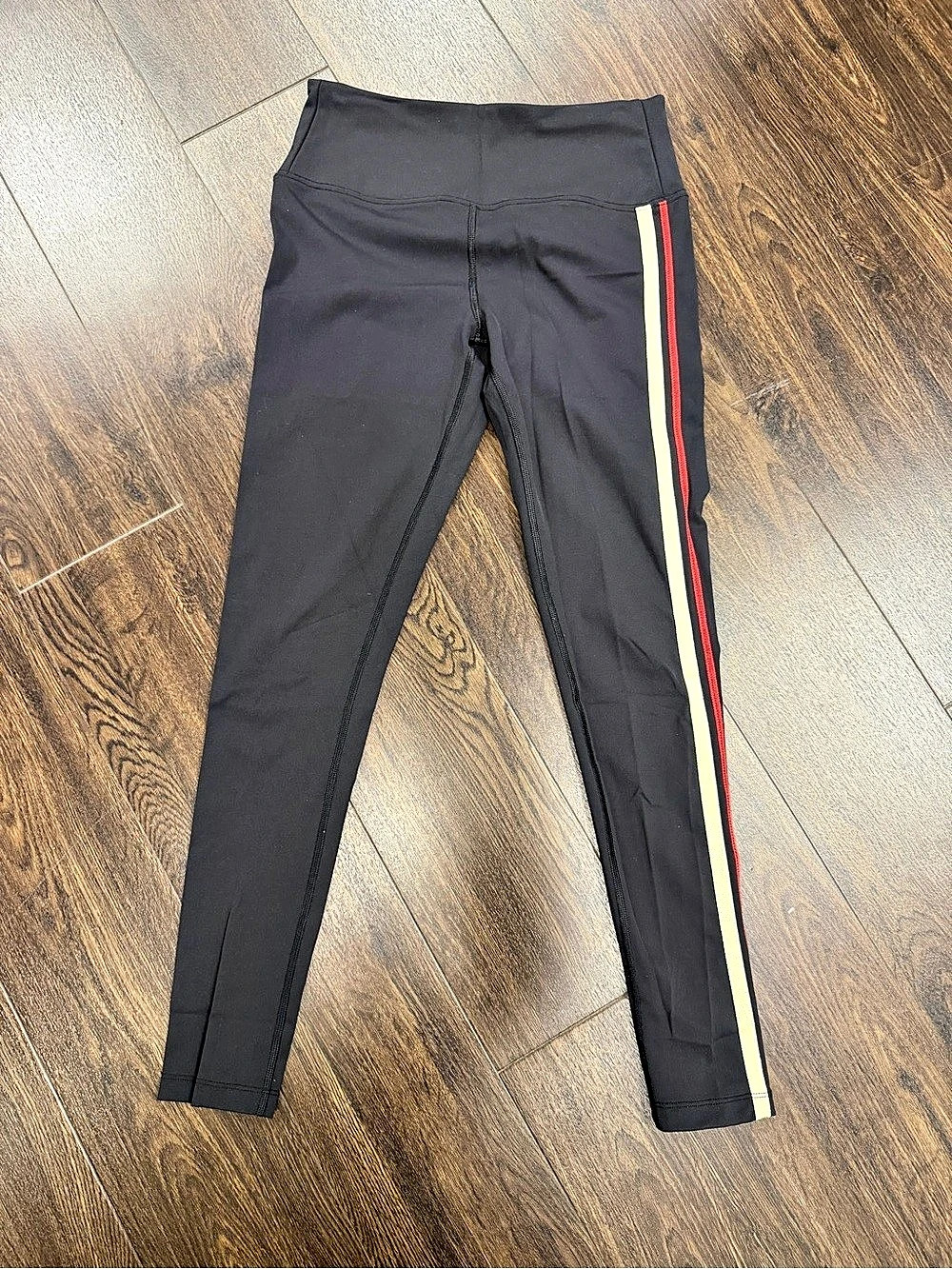 Free People Striped Leggings in Black & Red Size S Like New